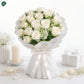 Elegant white rose bouquet for weddings and anniversaries by CPlants UAE