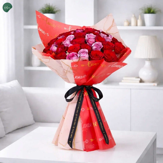 Majestic Romance 51 Stem Luxury Rose Arrangement UAE 
