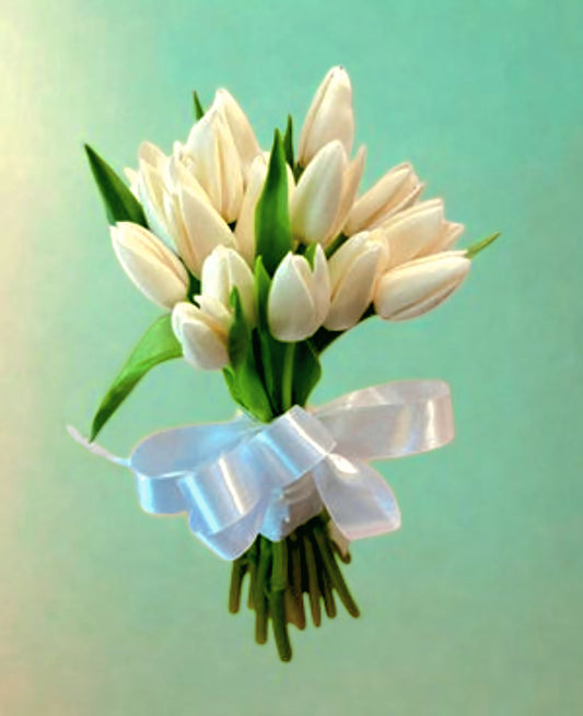 White Tulip Bouquet Online in Dubai